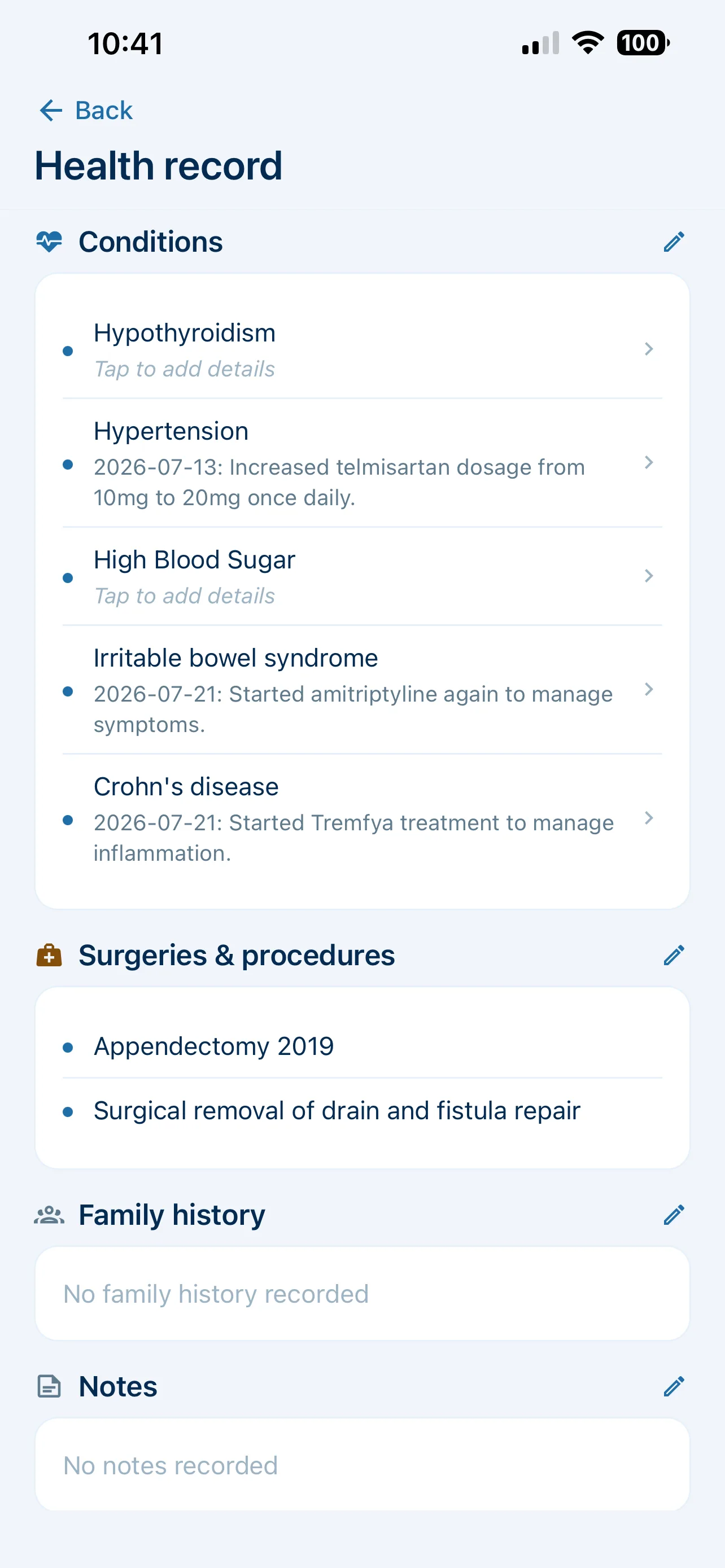 Health record